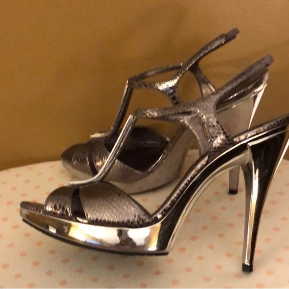 Silver Nina heels